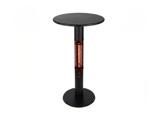 Monti HeatLine Vibe Bartisch mit Heizstrahler 1500 W ø 60 cm (h: 110 cm) - Schwarz