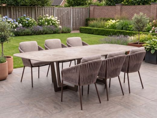 SUNS Nappa Gartenstuhl - Taupe - Beige - Braun - Rope (Seil)