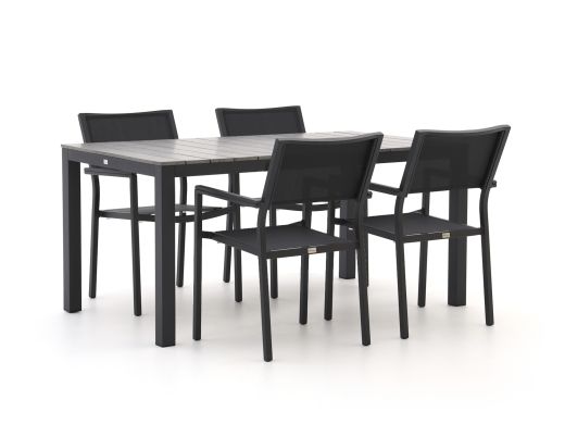 Bellagio Roma/Fidenza 160 cm Gartenmöbel-Set 5-teilig stapelbar