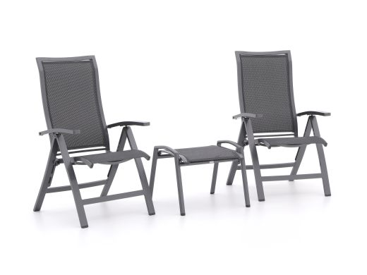 Bellagio Lugo/Stresa Balkonmöbel-Set 3-teilig verstellbar