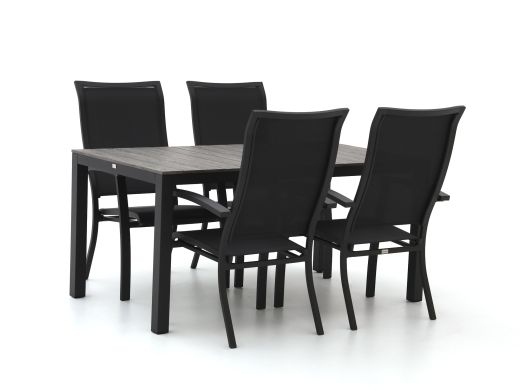 Bellagio Lugo/Fidenza 160 cm Gartenmöbel-Set 5-teilig stapelbar