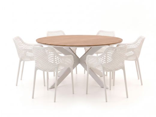 Forza Ripi/Fidenza ø149cm dining tuinset 7-delig stapelbaar