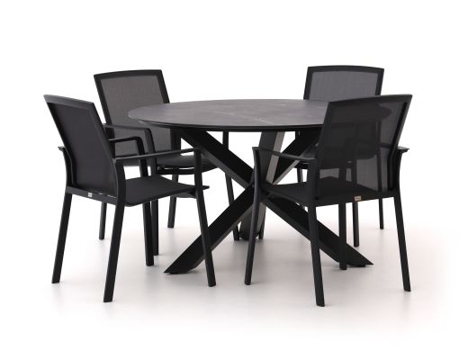 Bellagio Dranera/Lodola ø 130 cm Gartenmöbel-Set 5-teilig stapelbar