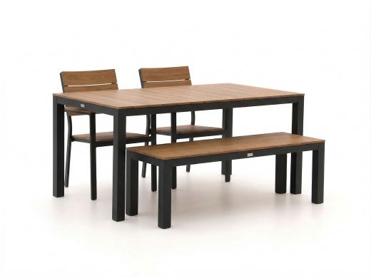 Bellagio Fidenza 160 cm Gartenmöbel-Set mit Bank 4-teilig stapelbar