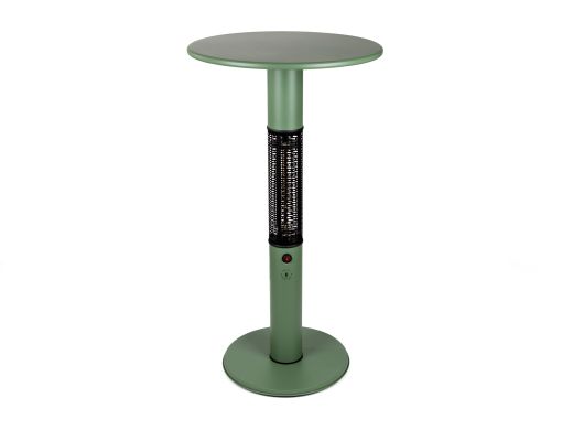Monti HeatLine Vibe Bartisch mit Heizstrahler 1500 W ø 60 cm (h: 110 cm) - Grün