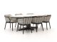 Apple Bee Pine Key/Zanzibar dänisch oval 220 cm Gartenmöbel-Set 7-teilig