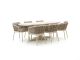 Apple Bee Pine Key/Zanzibar dänisch oval 220 cm Gartenmöbel-Set 7-teilig