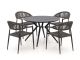 Manifesto Belpasso/Sora ø 127 cm Gartenmöbel-Set 5-teilig stapelbar
