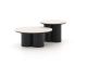 Apple Bee Tonga Beistelltisch-Set ø 80 cm (h: 36 cm)/ø 60 cm (h: 44 cm)