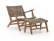 Bellagio Elcito Gartensessel mit Hocker