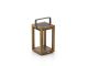 SUNS Tom Solar-Laterne 16x17x28 cm - Natural Teak/Slate Brown