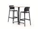 Forza Pazzia/Canzo 70 cm Gartenbar-Set 3-teilig stapelbar verstellbar