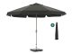 Shadowline Aruba Sonnenschirm ø 350 cm - Charcoal Black (inkl. 60 kg Sonnenschirmständer) (inkl. Schutzhülle)