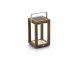 SUNS Tom Solar-Laterne 16x17x28 cm - Natural Teak/Matt White