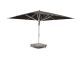 Glatz Fortello LED Sonnenschirm 400x400 cm - Black 408 (inkl. Sonnenschirmständer 160 kg mit Rad) (inkl. Batterie)