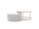 Bellagio Oriago Lounge Gartentisch-Set ø 85 cm (h:45 cm)/ø 78 cm (h:36 cm) - Sintered stone