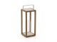 SUNS Sam Laterne 20x22x53 cm - Natural Teak/Matt White