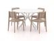 Forza Xitta/Sora ø 127 cm Gartenmöbel-Set 5-teilig