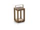 SUNS Tom Solar-Laterne 16x17x28 cm - Natural Teak/Camel Sand