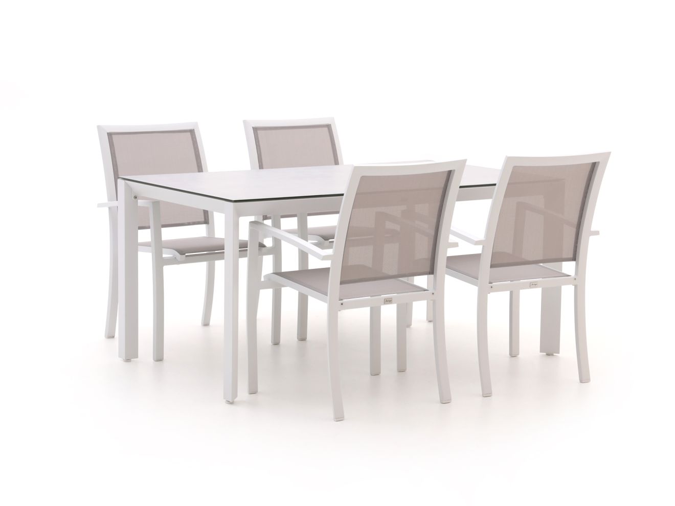 Bellagio Anzio/Veneto 160 cm Gartenmöbel-Set 5-Teilig Stapelbar