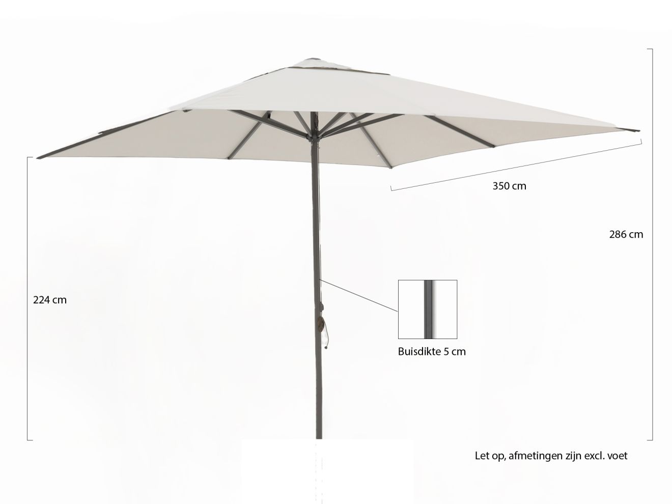 Shadowline Cuba Sonnenschirm 350x350 cm ... Shadowline Cuba Sonnenschirm 350x350 cm ...