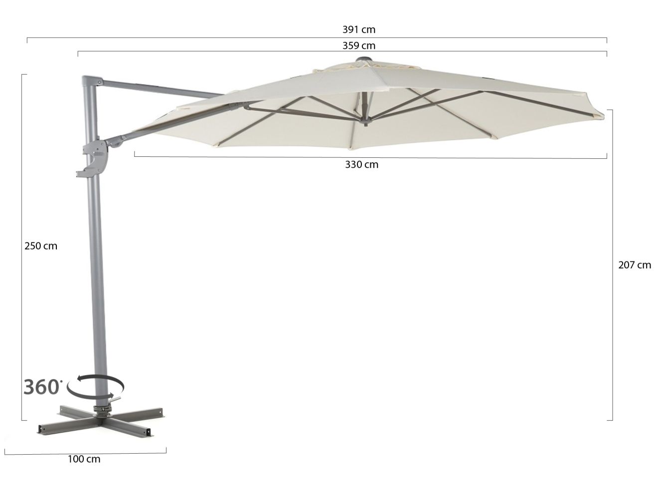 Shadowline Francisco Ampelschirm ø 330 ... Shadowline Francisco Ampelschirm ø 330 ...