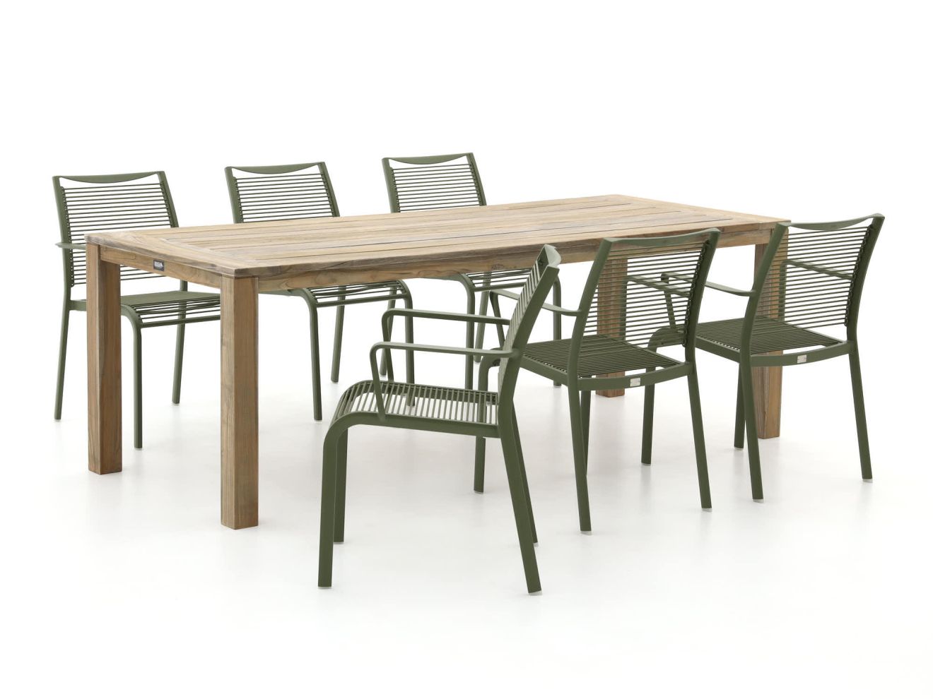 Apple Bee Hawaii/ROUGH-S 220 cm Gartenmöbel-Set 7-teilig stapelbar Braun  Rabatt: 25 %