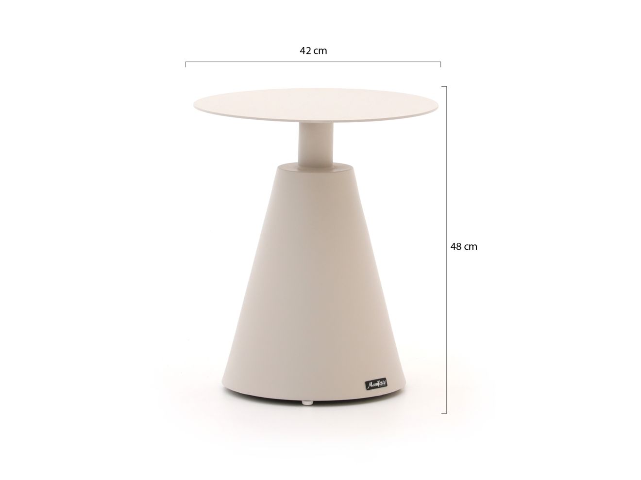 Manifesto Tusa Beistelltisch Outdoor ø 42 (h:48cm) Taupe 42cm Rabatt: 19 %
