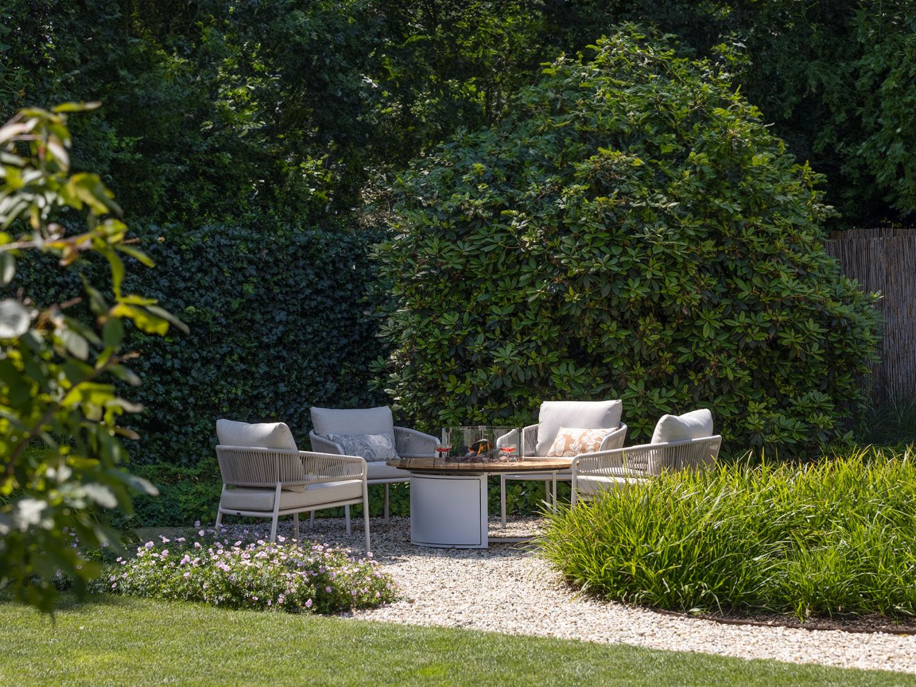 Cosiloft lounge Feuertisch ø120 cm (h: 50 cm) Grau 120cm