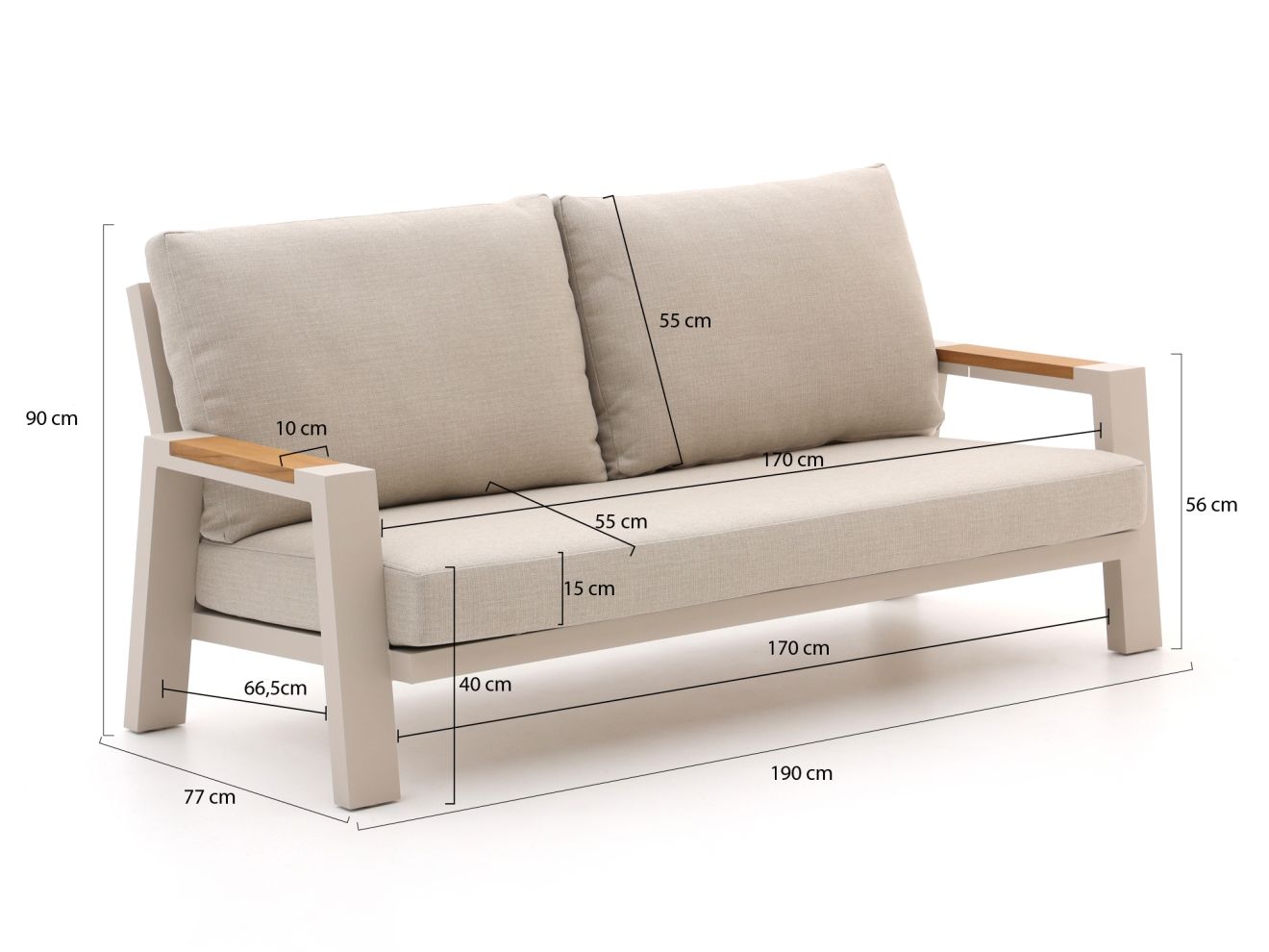 Bellagio Bisenzio Loungesofa für 2 Personen 190 cm günstig online kaufen