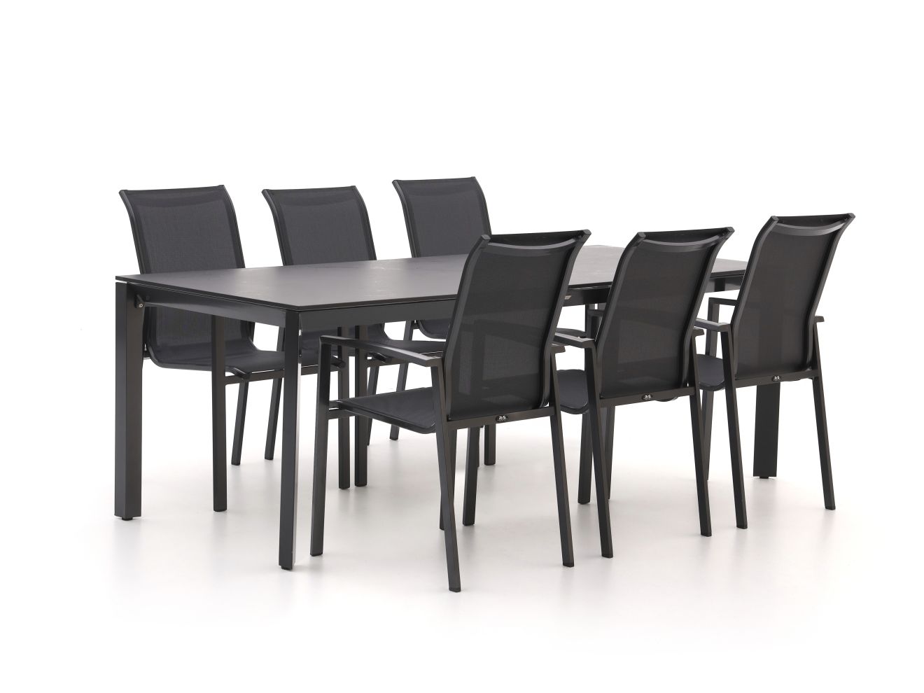 R&S Design Centallo/Sestino 220 cm Gartenmöbel-Set 7-teilig stapelbar günstig online kaufen