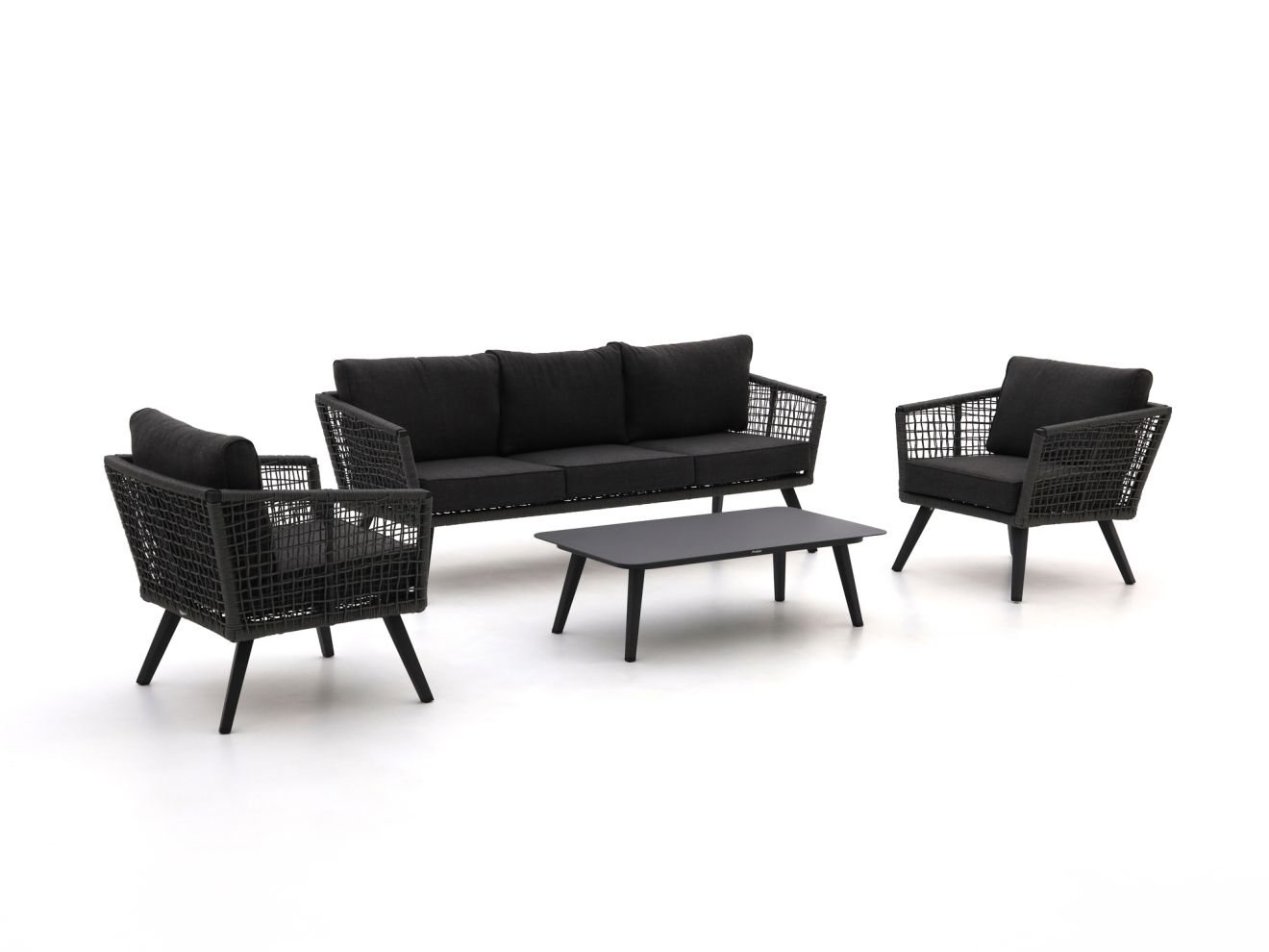 Manifesto Terenzo Sessel-Sofa Lounge-Set 4-teilig