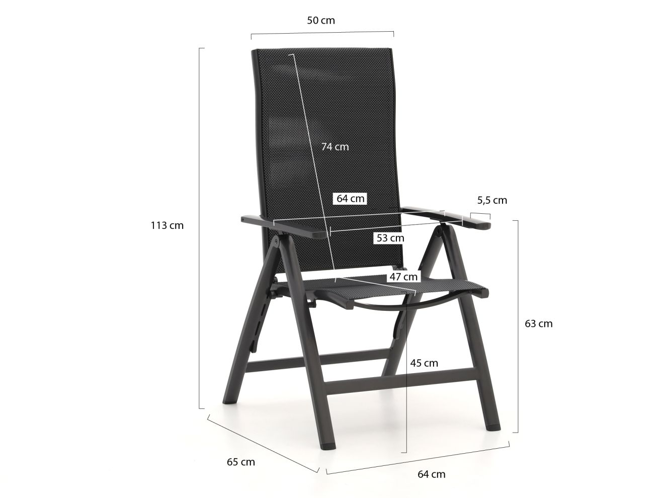 Bellagio Avio/Sestino 90 cm Gartenmöbel-Set 5-Teilig verstelbaar günstig online kaufen