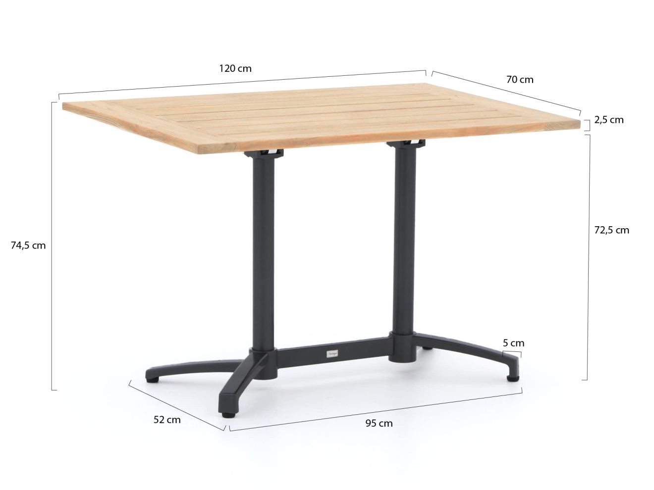 Bellagio Canzo Klapptisch 140x80x75cm günstig online kaufen