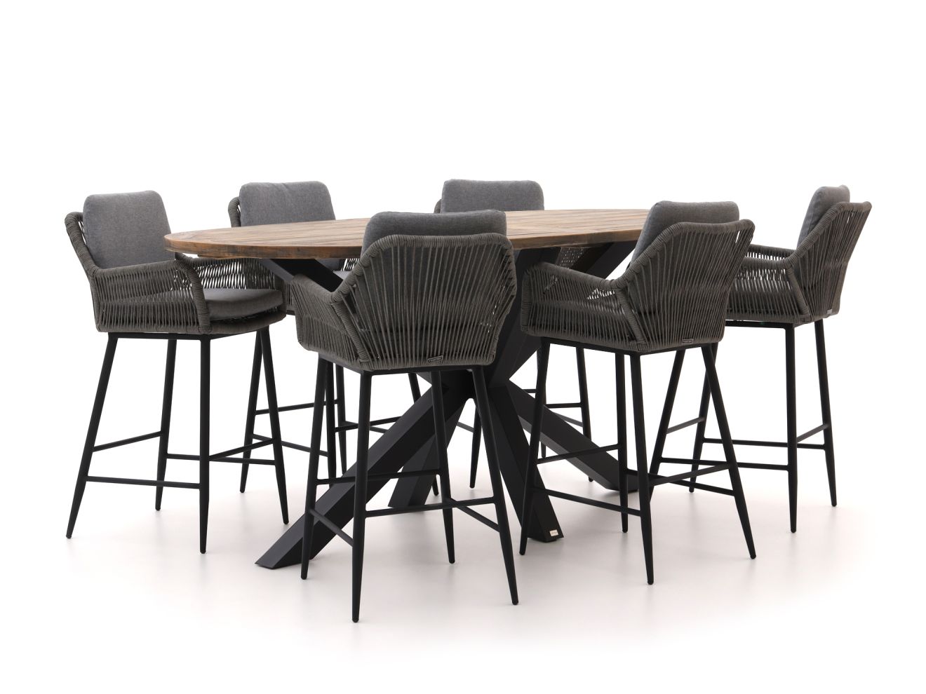 Intenso Isorella /ROUGH-Y Ellips 240 cm Gartenbar-Set 7-teilig günstig online kaufen