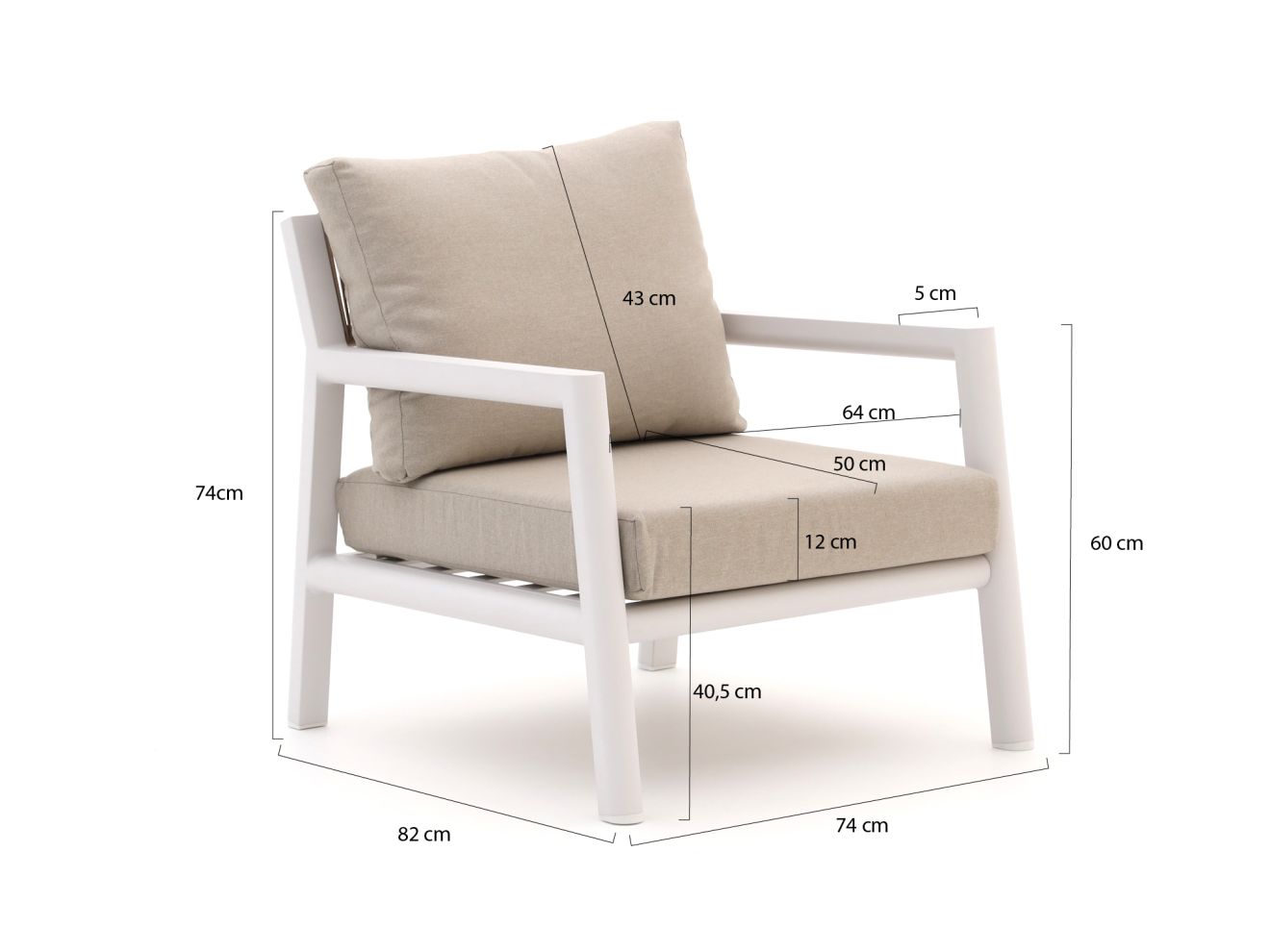 Manifesto Corsano Gartensessel Taupe  Ra...