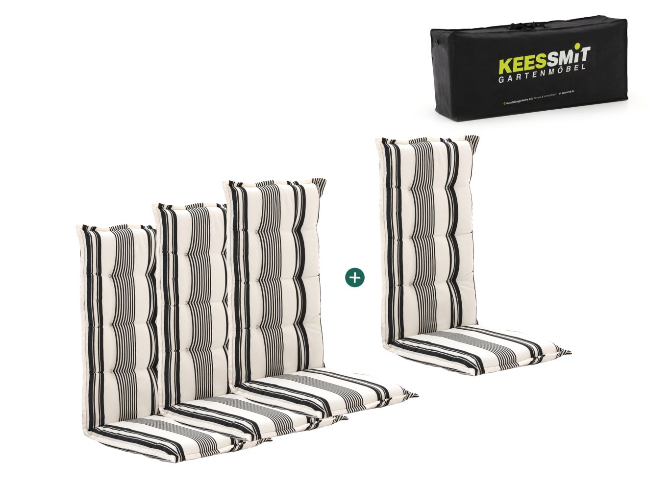 Madison 4er Hochleher Auflagen Set Weiß  Rabatt: 30 %