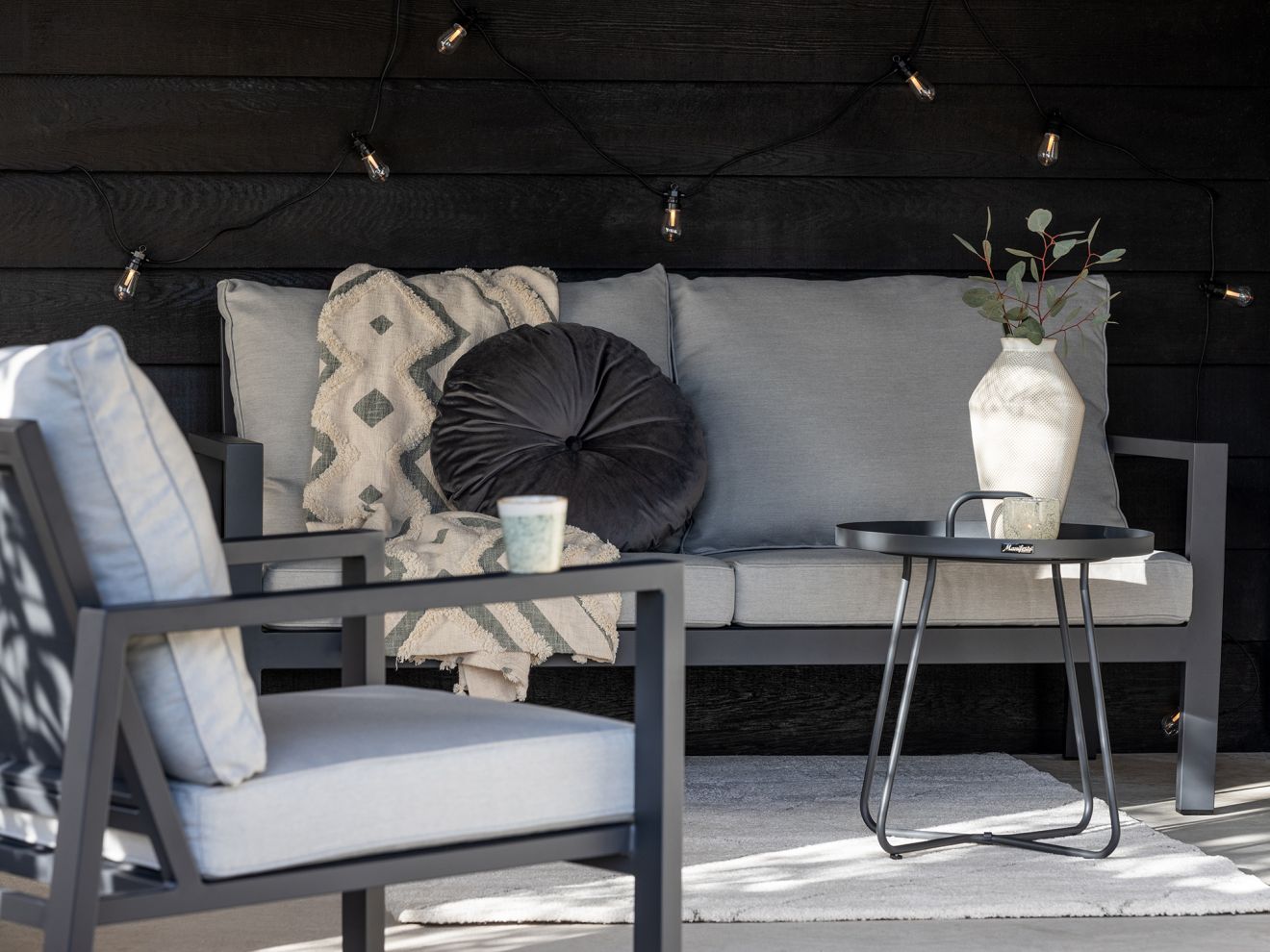 Manifesto Alzano Gartensofa 168 cm Grau ... Manifesto Alzano Gartensofa 168 cm Grau ...