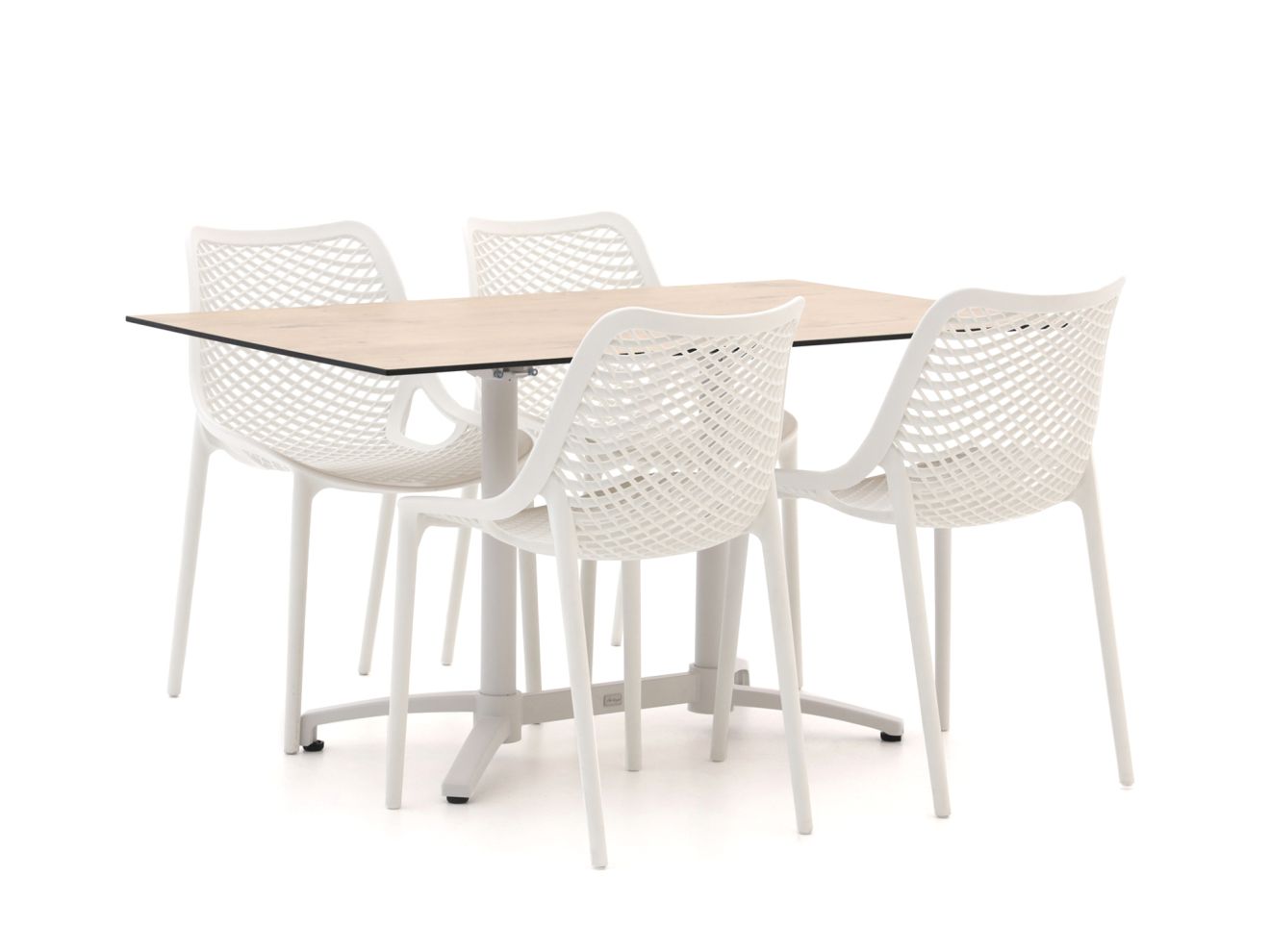 Forza Ripi/Canzo 140 cm Gartenmöbel-Set 5-teilig stapelbar klappbar günstig online kaufen
