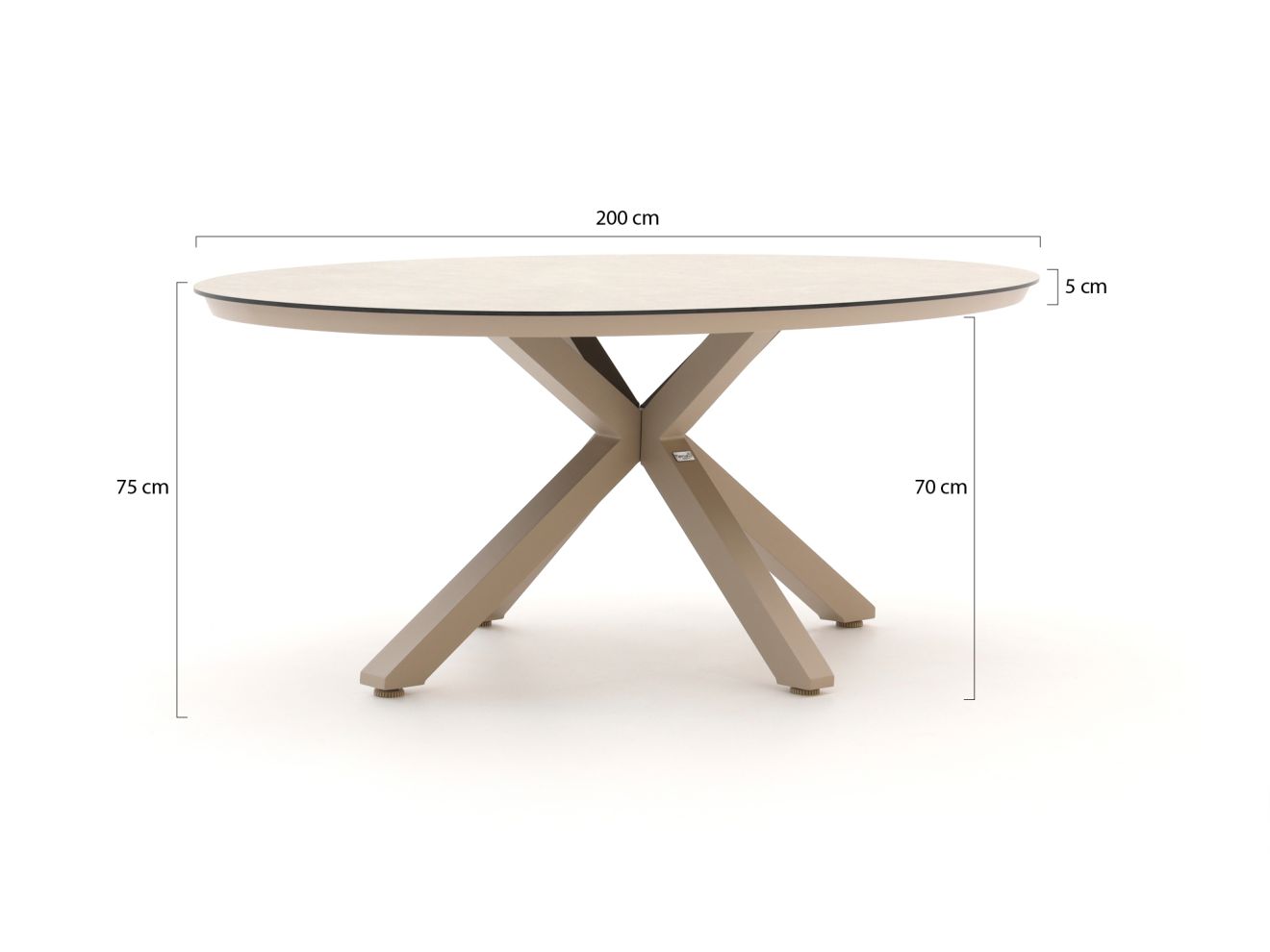 Tierra Outdoor Natal/Oblong 200 cm Gartenmöbel-Set 5-teilig günstig online kaufen