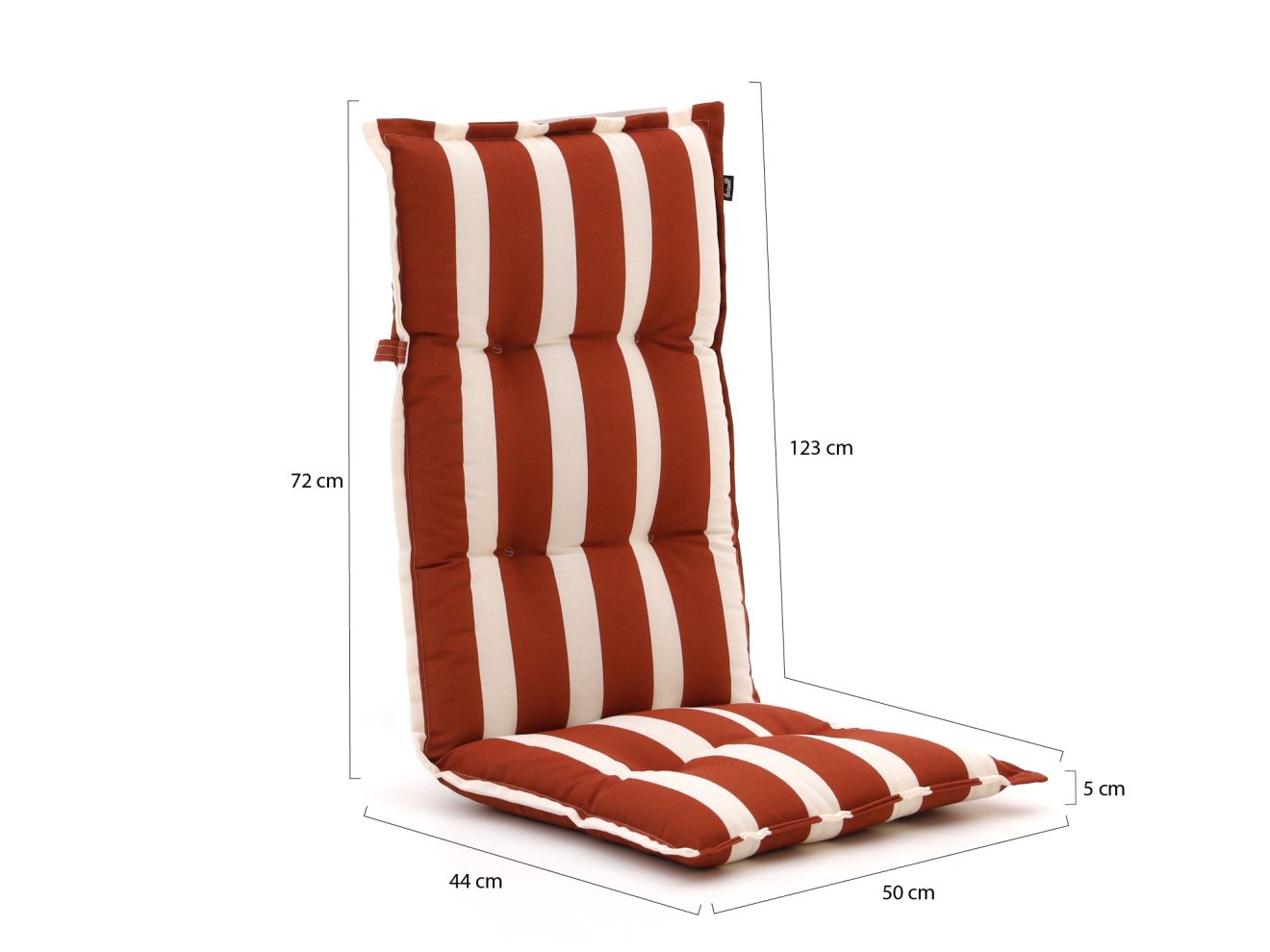 Hartman Auflage Hochlehner 123x50 cm Weiß 123x50cm