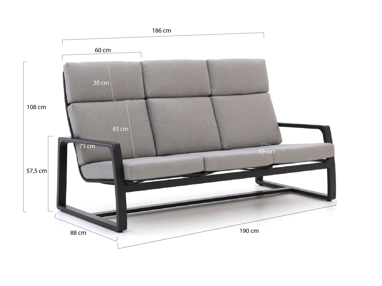 Manifesto Rubbiano Gartensofa 3-Sitzer 191 cm Grau 191cm Rabatt: 14 % Manifesto Rubbiano Gartensofa 3-Sitzer 191 cm Grau 191cm Rabatt: 14 %