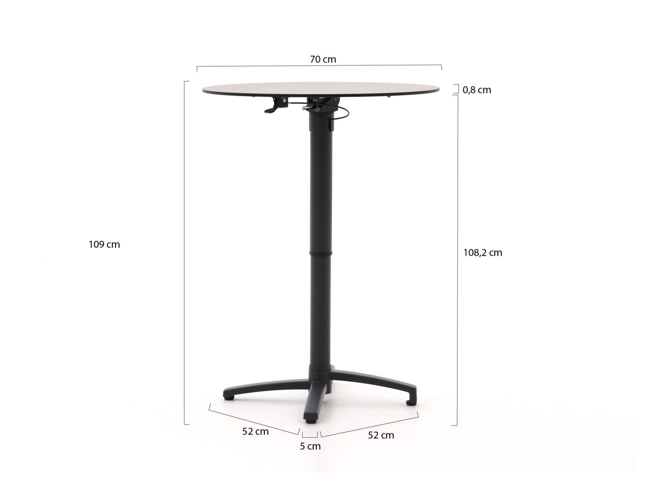 Bellagio Canzo Gartentisch klappbar Ø80...