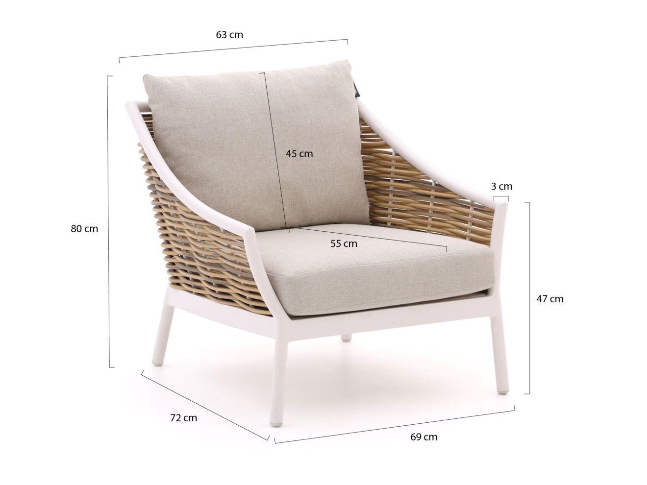 Apple Bee Milou/La Fonte ø 150 cm Low Gartenmöbel-Set 5-teilig günstig online kaufen