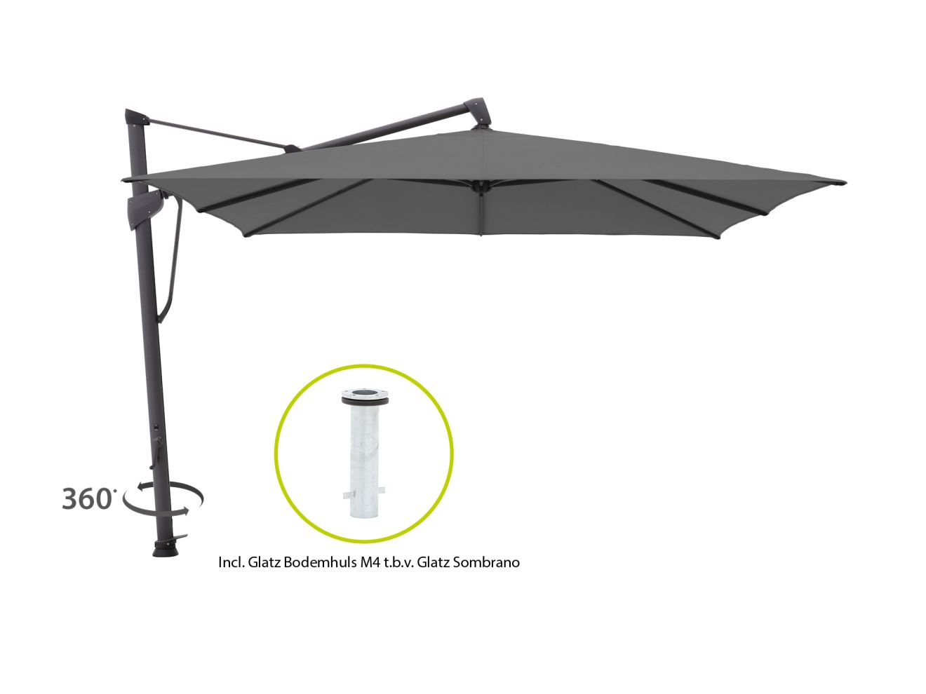 Glatz Sombrano S+ Easy Ampelschirm 300x300 cm