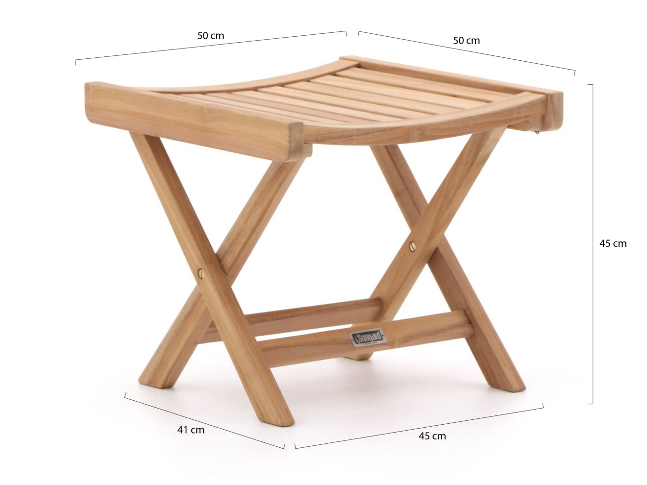 Sunyard Oxford Fußbank 50x50 cm Braun 50x50cm Rabatt: 23 %