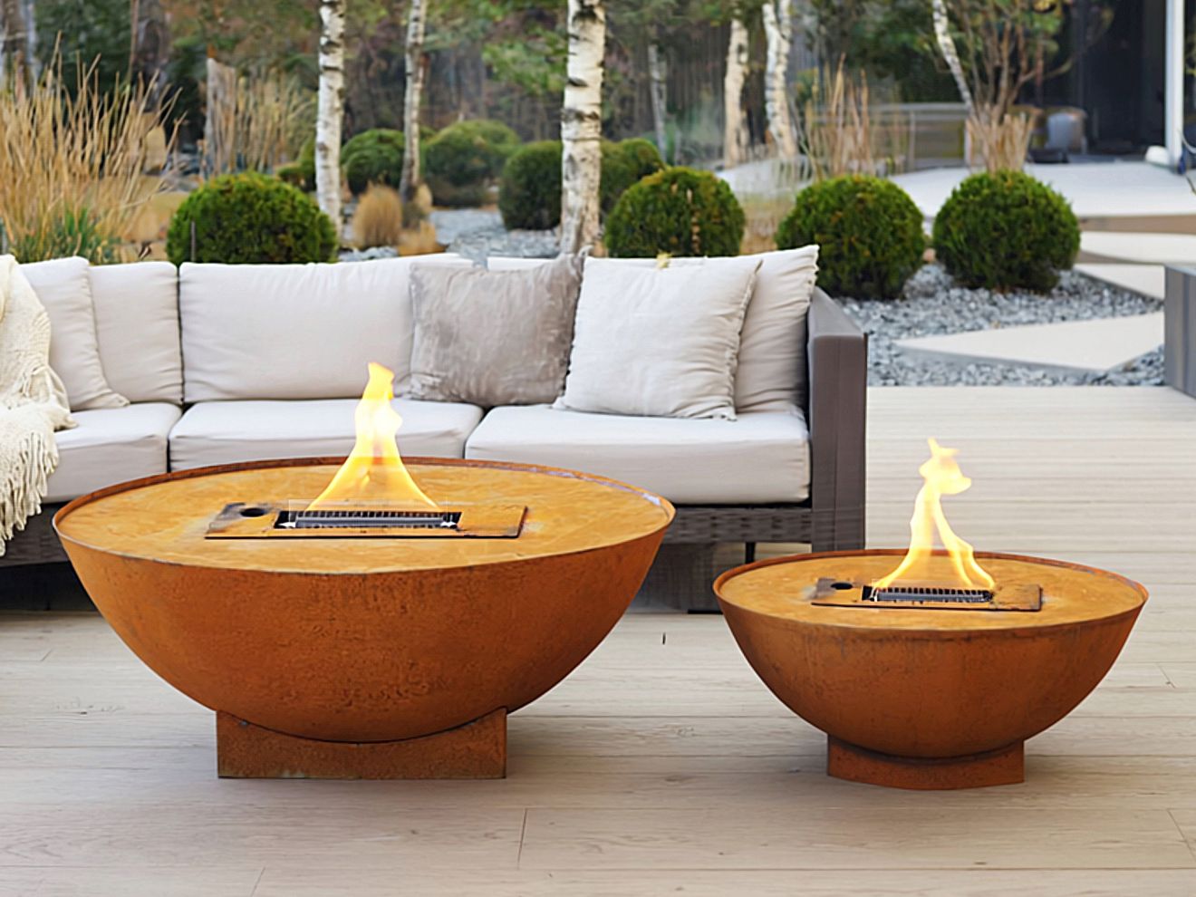 Tenderflame Prometheus 80 Kamin ø 77,5 cm (h:30 cm) Taupe 77.5cm