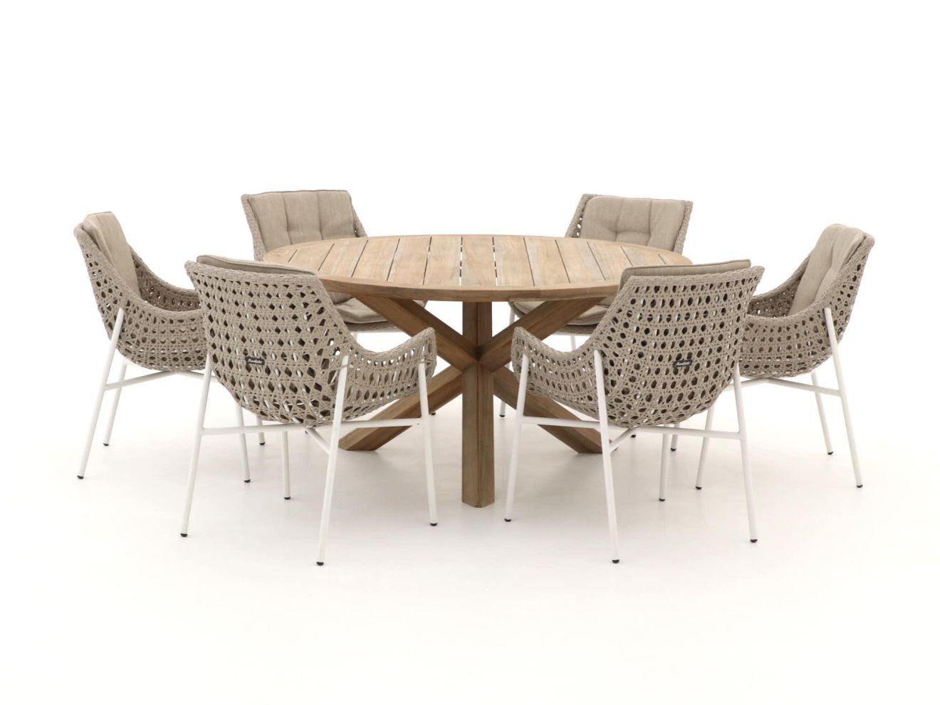 Manifesto Novara/ROUGH-Y ø150 cm Gartenmöbel-Set 7-teilig günstig online kaufen