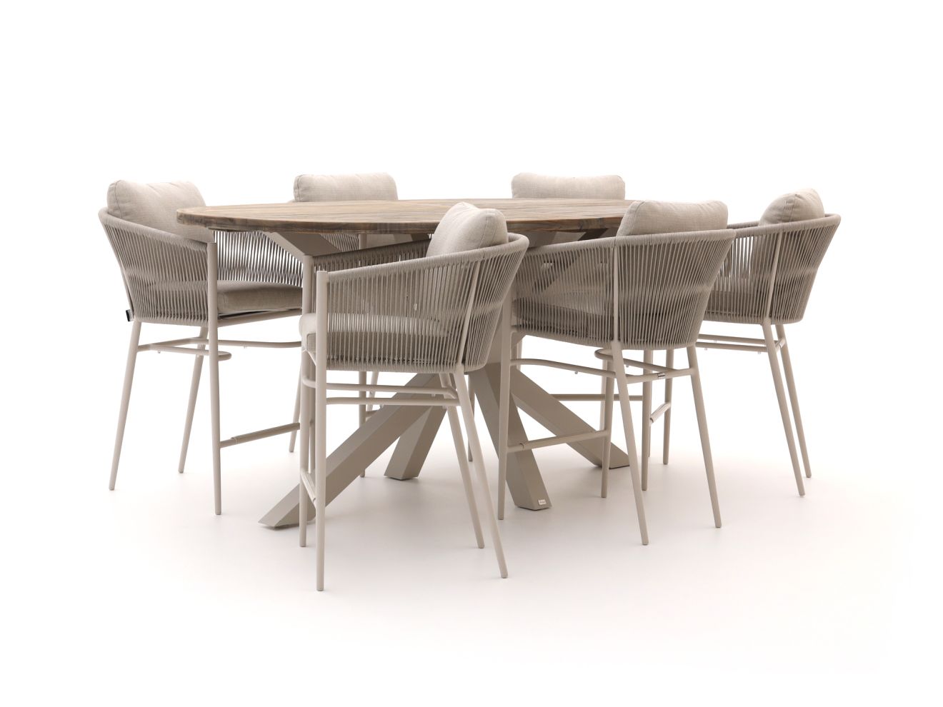 Bellagio Mineo/ROUGH-Y Ellips 240 cm Gartenbar-Set 7-teilig Braun  Rabatt: 23 %