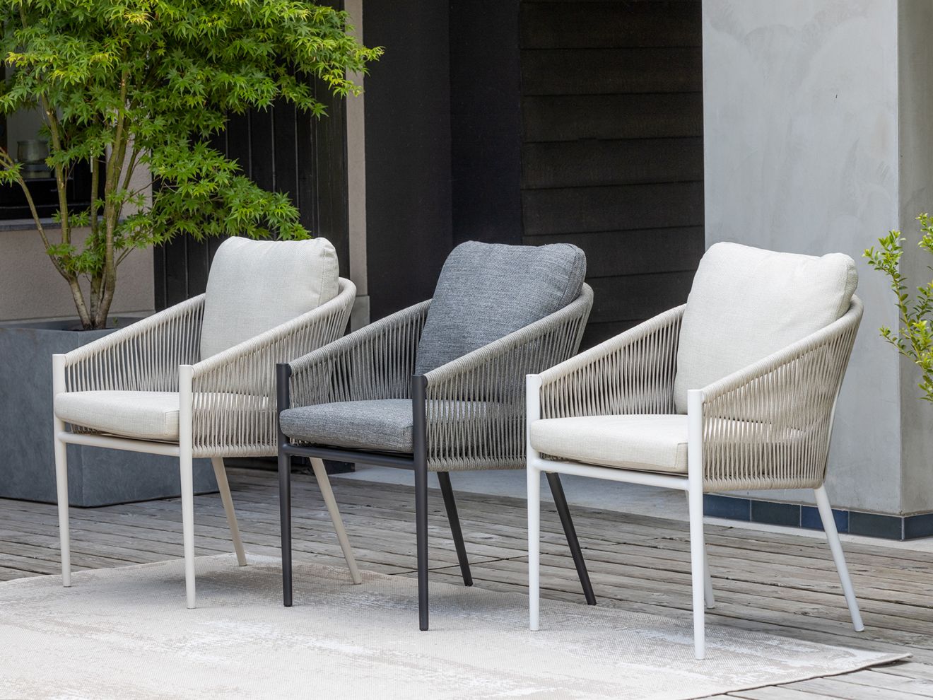 Bellagio Mineo Gartenstuhl Taupe  Rabatt: 19 %